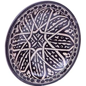 Biscottini Decoratieve borden 32,5 x 32,5 x 9,5 cm | keramische borden van Marokkaans handwerk | keukendecoraties | handbeschilderde decoratieve borden