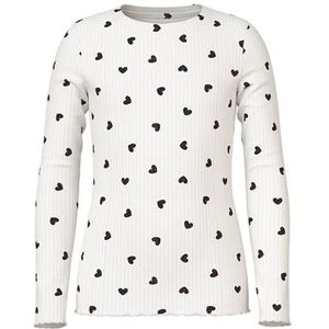 NAME IT Nkfvemma Glitter Ls Slim Top, cloud dancer, 134-140