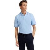 Bugatti - Poloshirt - Lichtblauw - Korte Mouwen - Moderne Pasvorm