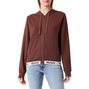 HUGO Dames Sporty Logo Loungewear_Jacket, Medium Brown213, S