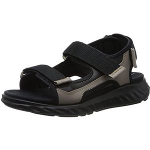 Ecco SP.1 LITE K Flat S sandaal, taupe/zwart, 34 EU, Taupe Black, 34 EU