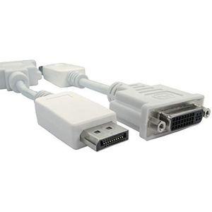 RS PRO DisplayPort-kabel A Displayaansluiting B DVI-I Dual Link - bus, 150 mm PVC