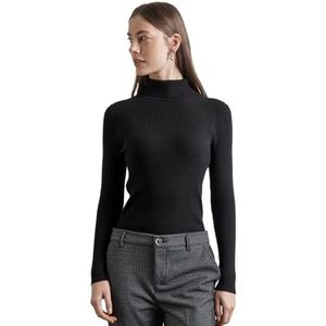 STREET ONE LTD QR_Basic Rolneck Geribbeld, zwart, 40