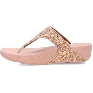 Fitflop Lulu Glitter teenslippers voor dames, Roségoud, 42 EU