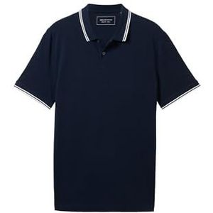 TOM TAILOR Denim Basic poloshirt voor heren van katoen, 10668 - Sky Captain Blue, M