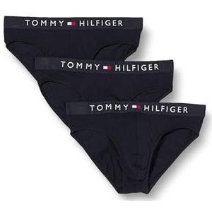 Tommy Hilfiger Heren pak van 3 slips ondergoed, Blauw (Des Sky/Des Sky/Des Sky), XL