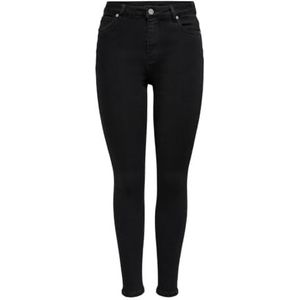 Only Onlmila HW SK ANK Dnm Bj380 Noos Stretch-jeans, zwart, 25 W x 30 L, Schwarz, 25W / 30L