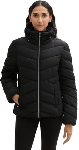 TOM TAILOR - 1042909 - Winterjas - Deep Black - Korte Gewatteerde Jas