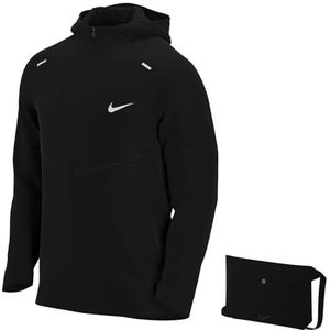 Nike Herenjas M Nk Rpl Uv Windrnner Jkt, zwart/reflecterend zilver, CZ9070-010, XL-T