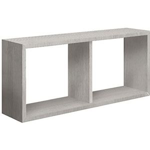 Homemania Morgana Wandrek, voor woonkamer, slaapkamer, kantoor, MDF, eiken, grijs, 70 x 30 x 15,5 cm