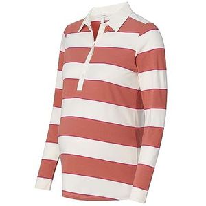 ESPRIT Maternity Dames Nursing Polo Long Sleeve Stripe T-shirt, gebroken wit - 103, XS