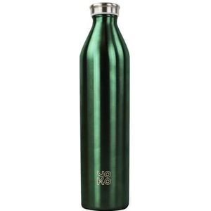 YOKO DESIGN - Isothermische fles 1 liter groen glanzend