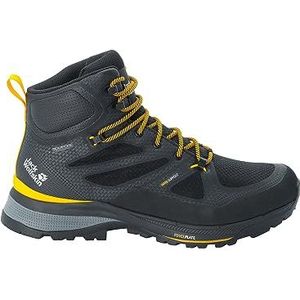 Jack Wolfskin Heren Force Striker Texapore Mid M middelhoog, Zwart Burly Geel Xt, 42.5 EU