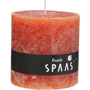 SPAAS Rustieke geurloze cilinderkaars 100/100 mm, ± 75 uur - gemberoranje