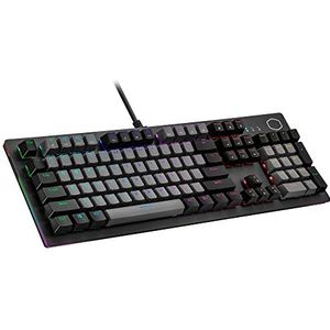 Cooler Master CK352 mechanisch gaming toetsenbord (US layout) - Rode switches, RGB-verlichting per toets en randverlichting - Full-size, bedraad, aanpasbare keycaps, QWERTY