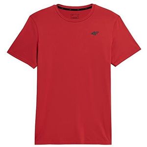 4F T-shirt FNK voor heren, Rood, S