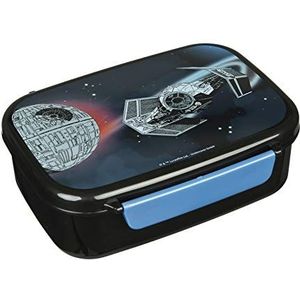 Scooli Broodtrommel voor kinderen, met uitneembaar inzetstuk, Star Wars, kleuterschool, sandwichbox, school, broodtrommel van kunststof, BPA-vrij, sandwichbox, lunchbox, lunchbox