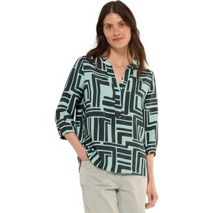 Cecil - Gestructureerde Blouse - Groen