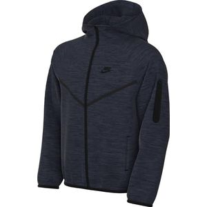 Nike Sportswear Tech Fleece jack met capuchon voor oudere kinderen, obsidianheather/zwart/zwart, HV5867-473, XS