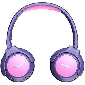 Philips Kinderkopfhörer KH402PK/00 Wireless On Ear Kopfhörer (Bluetooth, 85 db, 20 Stunden Spielzeit, LED Panel, weiche Ohrpolster) Pink