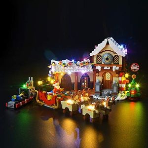 BRIKSMAX Led-verlichtingsset voor LEGO Creator Santa's Workshop, compatibel met LEGO 10245 bouwstenen model- niet inbegrepen de Lego set