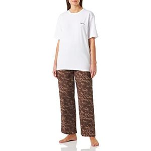 Calvin Klein Dames slaapset pyjama, Bloemenschaduwen/Mauve, XS