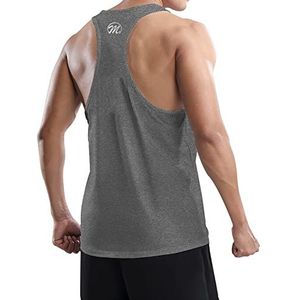 MEETWEE Tanktop voor heren, sportshirt, mouwloos, okselshirt, spiershirt, onderhemd, functioneel shirt, tankshirt voor training, fitness, bodybuilding, grijs, S