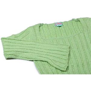 Libbi Modieuze gebreide trui voor dames met vierkante kraag acryl mint groen maat XS/S, mintgroen, XS
