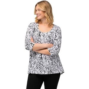 Ulla Popken Dames T-shirts, sneeuwwit, 54/56 NL