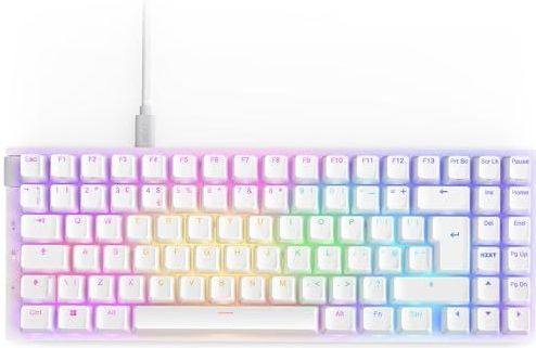 NZXT Function 2 MiniTKL 2024 - Tenkeyless Optical Gaming Keyboard - Verlicht RGB 8K Linear Query Rate Opt. Switches Adjustable Trigger Hot-Swap Gaming Keyboard - Wit EN (QWERTY)