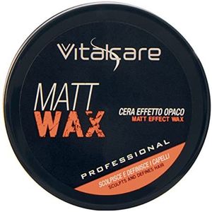 Vitalcare Matte wax met mat-effect, professionele haarwax voor herenhaar, voor geslagen en definitief haar, 100 ml