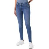 HUGO - 932 - Capri Broek - Blauw - Denim, 5-Pocket-Style, Ritssluiting, Skinny Pasvorm, Mid Waist