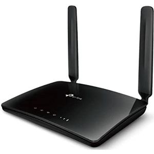 TP-Link TL-MR6400 300 Mbps 4G Mobile Wi-Fi Router, SIM Slot Unlocked, No Configuration Required, Removable External Wi-Fi Antennas, UK Plug, Black