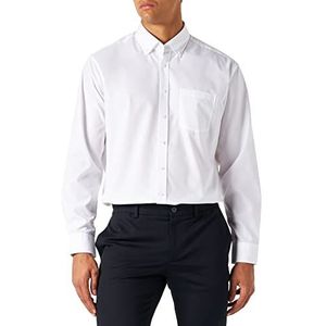 Seidensticker Werkhemd voor heren, knoopsluiting, lange mouwen, wit (White 0001), 42, wit (white 0001), 40