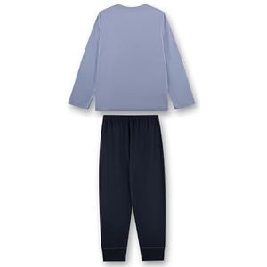 Sanetta - Jongenspyjama - Blauw - Katoen - Lange Mouwen - Wolf-motief