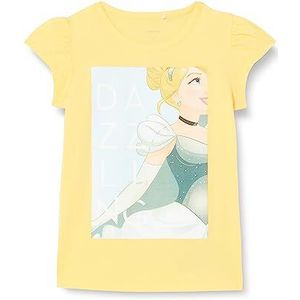 Bestseller A/S Meisjes NMFMOMI Disney SS Top Box WDI T-shirt, Aspen Gold, 110, aspen goud, 110 cm