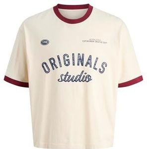 JACK & JONES Jorcambridge Ring Front Tee Ss Cn, antiek wit., XS