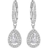 Swarovski - Oorbellen Attract Light Pear - Grijs - Kristallen - Gerhodineerd