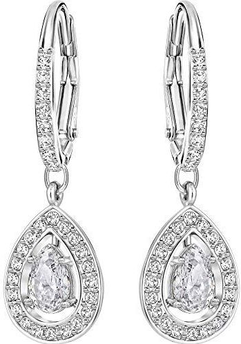 Swarovski - Oorbellen Attract Light Pear - Grijs - Kristallen - Gerhodineerd