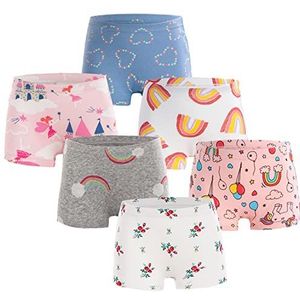 CM-Kid, Set Di Mutandine per Ragazze ondergoed set kleine meisjes baby's, regenboog/blauw (Cuore Blu), 3-4 años