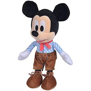 Simba 6315870210 - Disney Mickey Mouse pluche figuur in lederhose, klederdracht, 25 cm, met halsdoek, Oktoberfest, Wiesn, knuffeldier, Micky Mouse, vanaf de eerste levensmaanden