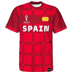 FIFA Heren officiële World Cup 2022 klassieke korte mouw - Spanje T-shirt (Pack van 1)