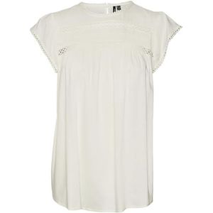 VERO MODA VMDEBBIE Pleat S/L GA NOOS Top voor dames, sneeuwwit, XXL, wit (snow white), XXL