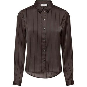 Jdy fifi L/S Shirt WVN Noos, chocolate brown, 38