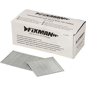 Fixman 353998 18ga gegalvaniseerde gladde schacht nagels 50 x 1,25 mm verpakking van 5000