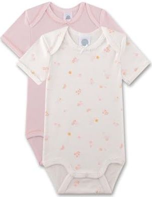 Sanetta Rompertje/body  ecru / rosa / oudroze