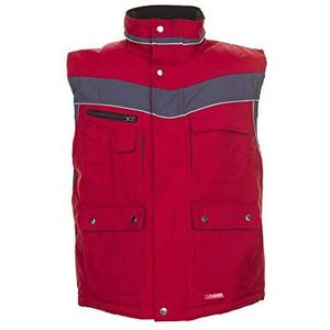 Planam wintervest Plaline, maat S, rood/leisteen, 2587044