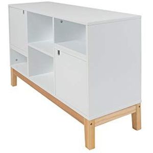 One Couture Sideboard, houtmateriaal, wit/naturel, 100 cm x 35,5 cm x 5 cm