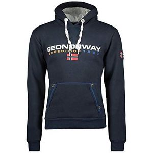 GEO NORWAY Golivier Heren Hoodie Kangoeroezak Sweatshirt Logo Pullover Hood Hoody Warm Lange Mouwen - Heren Lente Zomer Herfst Winter (Navy S), Marineblauw, S