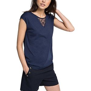 ESPRIT Collection T-shirt voor dames, blauw (navy 400), XXL